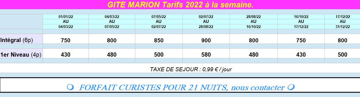 Tarigfs marion 2022